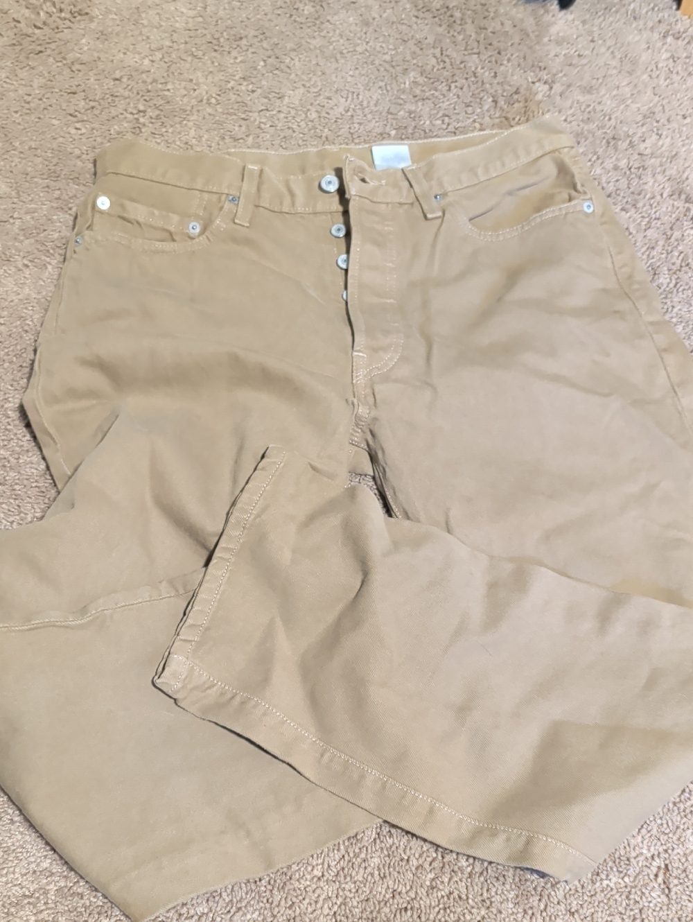 Classic Tan Button-Fly Chinos